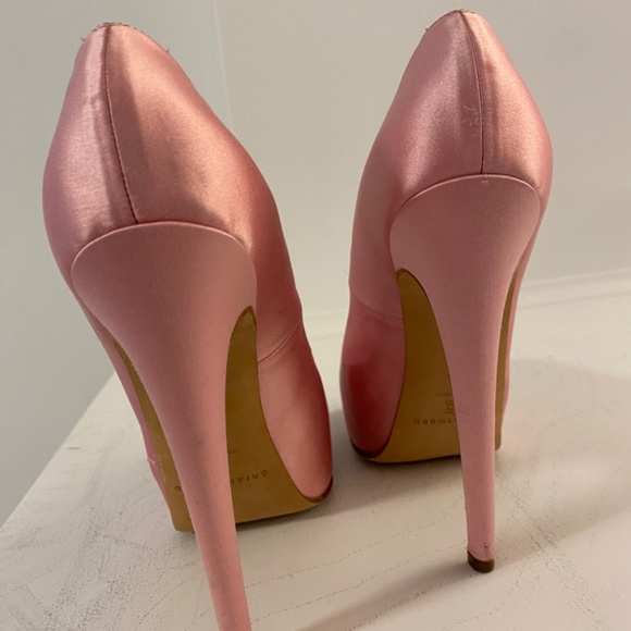 Brian Atwood Pink Satin Pumps - Picture 6 of 6